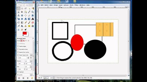 Gimp Tips - Draw / Add Basic Shapes - Circle - Square - Rectangle - Oval (Ellipse) - YouTube