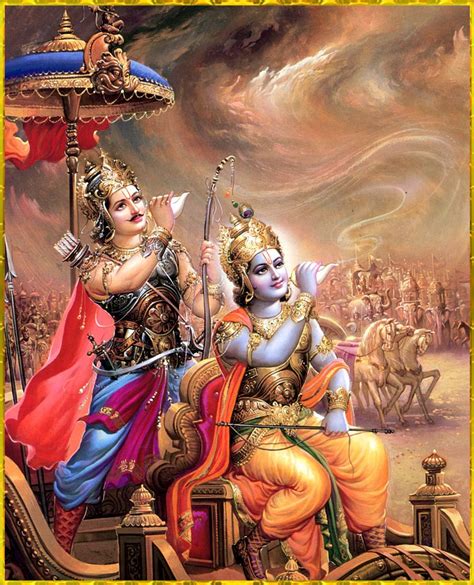 KRISHNA & ARJUNA | Bhagavad gita, Krishna art, Krishna