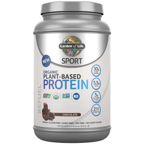 Garden of Life Sport Organic Plant-Based Protein Powder, Chocolate, 30g Protein, 1.9lb, 29.6oz ...