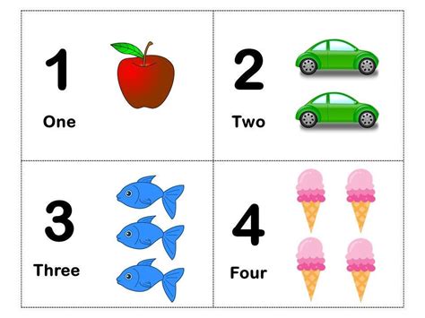 20 Printable Number Flash Cards numbers 1-20. Printable Number Picture Flashcards . Toddler ...