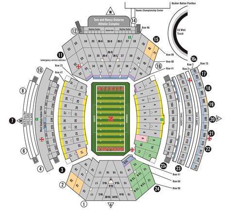 Map Of Memorial Stadium Lincoln Nebraska - leafonsand