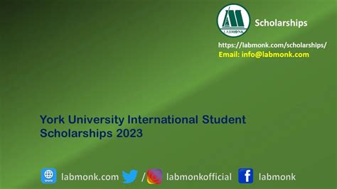 York University International Student Scholarships 2023