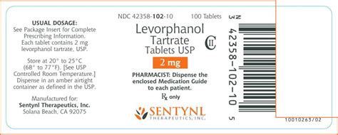 Levorphanol - FDA prescribing information, side effects and uses