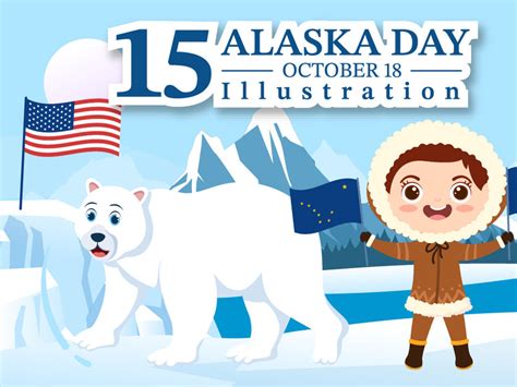 15 Happy Alaska Day Illustration by denayuneep ~ EpicPxls