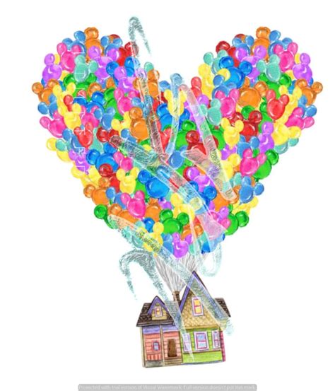 Up House and Balloons PNG - Etsy