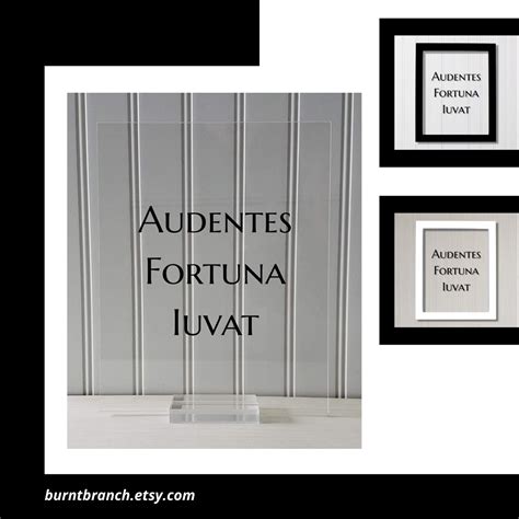 Audentes Fortuna Iuvat Floating Quote | Latin Proverb | Fortune favors the bold | favors the ...