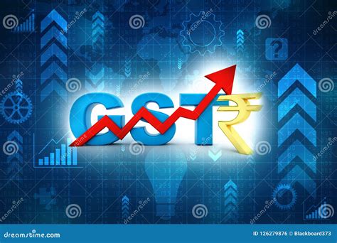 3d Illustration GST Tax India Concept Isolated In White Background ...