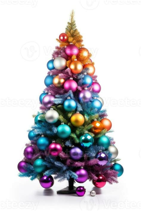 Photo of Christmas Tree with isolated white background 34477900 Stock ...