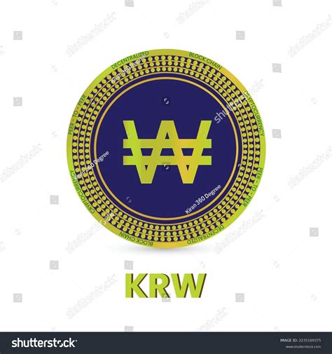 South Korean Won Currency Logo Symbol Stock Vector (Royalty Free ...