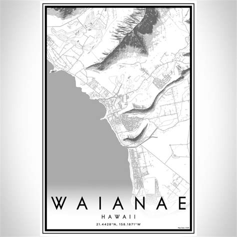 Waianae - Hawaii Map Print in Classic — JACE Maps