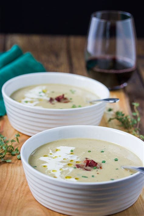 Easy and Healthy Celeriac Soup with Gruyere & Truffle Oil - Cooks with Cocktails