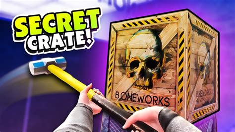 WHAT'S INSIDE THE SECRET CRATE? - Boneworks VR Gameplay - YouTube