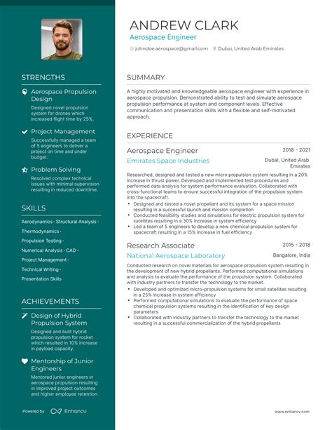 5 Aerospace Engineering Resume Examples & Guide for 2024