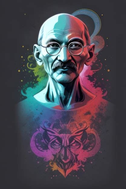 Premium AI Image | Inspirational Icon Mahatma Gandhi in a Diverse ...