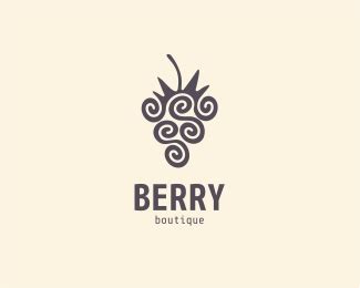 berry logo design, stylized berry, simple and clean logo | Branding ...