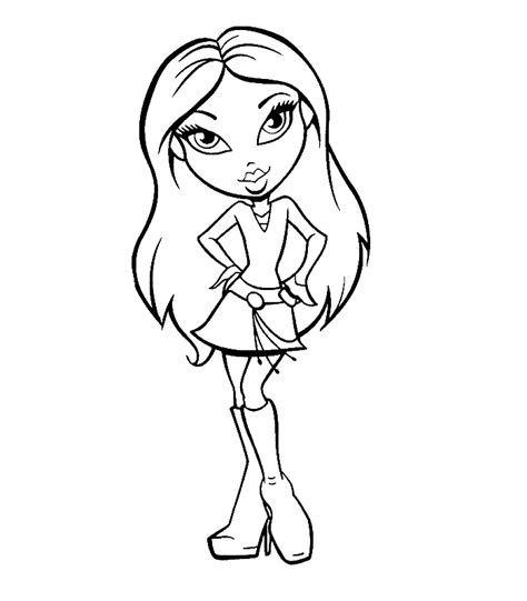 sasha bratz coloring pages - Clip Art Library