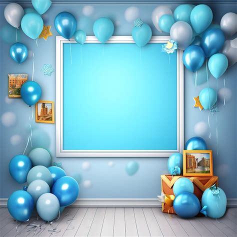 Premium Photo | Colorful party birthday background with balloons baby shower interior