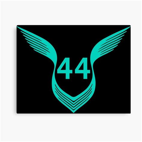 "Lewis Hamilton 44 Logo Color" Canvas Print for Sale by TheTimbe | Redbubble