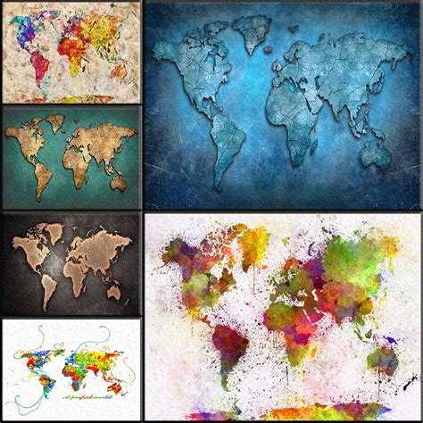 Picture Numbers World Map Drawing | Painting Number Adults World Map - Diy Paint - Aliexpress