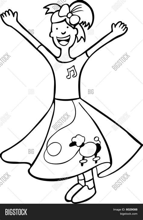 Poodle Skirt Costume Vector & Photo (Free Trial) | Bigstock