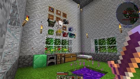 My trophy wall of all the Twilight Forest bosses in the Cathedral on CrazyCraft : r/Minecraft