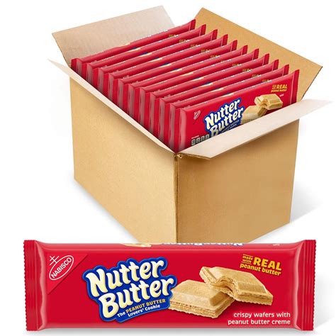 Amazon.com: Nutter Butter Peanut Butter Wafer Cookies, 12 - 10.5 oz packages : Grocery & Gourmet ...