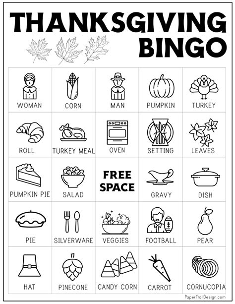 Free Printable Thanksgiving Bingo Cards - Printable Form, Templates and ...