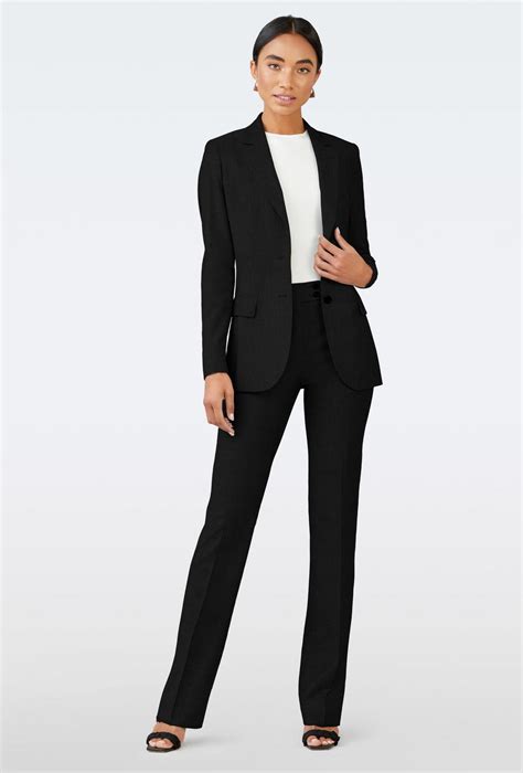 Custom Suits Made For You - Highworth Black Suit Women| INDOCHINO