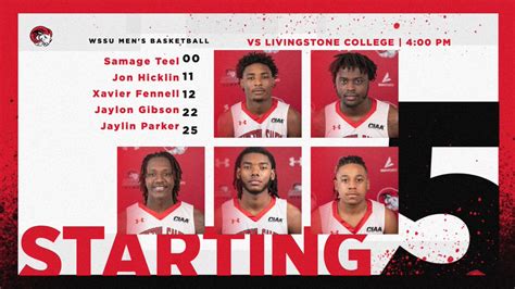 WSSU Athletics on Twitter: "MBB: Here is the starting lineup for today ...