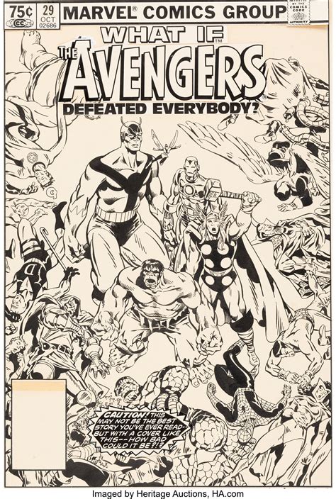 Michael Golden What If? #29 Cover Avengers Original Art (Marvel ...