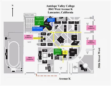 Antelope Valley College Campus Map - Tourist Map Of English