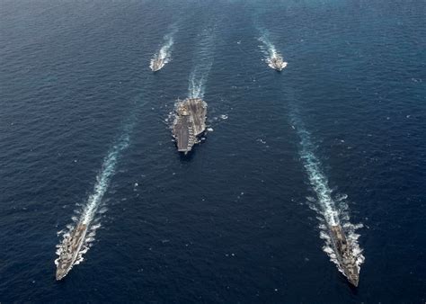 George H.W. Bush Carrier Strike Group transits the Strait of Gibraltar > U.S. Naval Forces ...