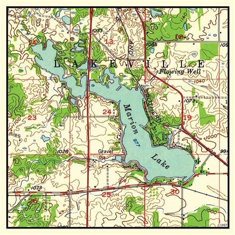 1957 Map of Marion Lake Minnesota - Etsy