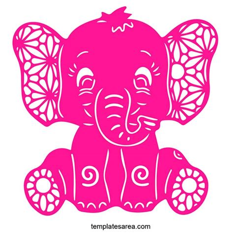 Baby Elephant Svg Cut File Free Download - TemplatesArea