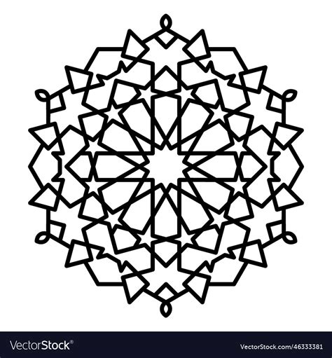 Arabic ornament mandala Royalty Free Vector Image