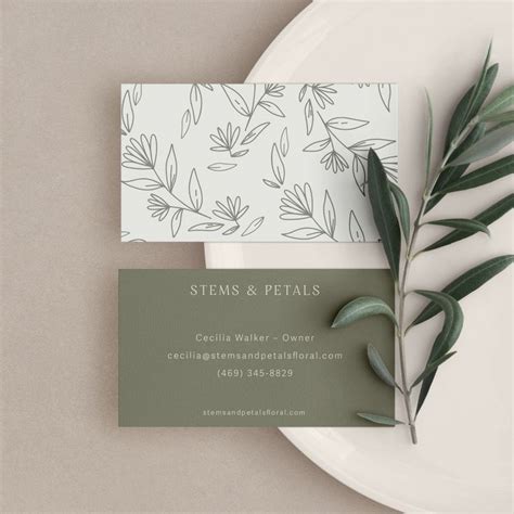 Elegant Floral Design Business Card Design Inspiration from Nadia Mousa ...