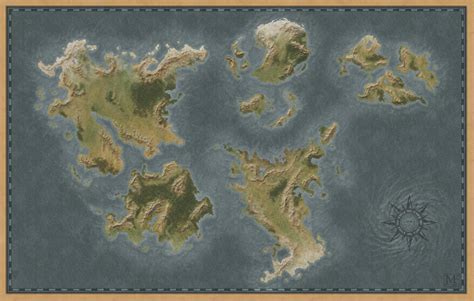 Dnd World Map - Battlemap Druid 30x30 45x45 Archipelago Isles Dakra Battlemaps | Hamkriskar