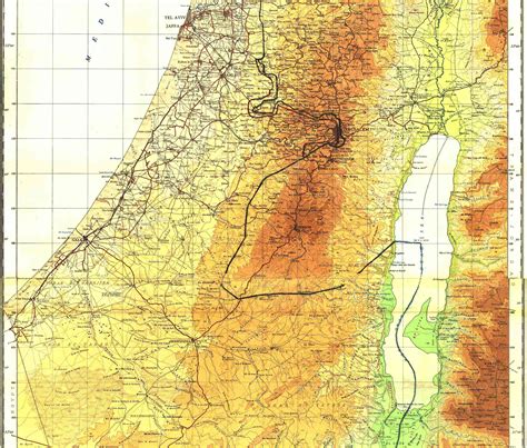 Detailed Map of Central Palestine/Israel 1946 - Used in Negotiating ...