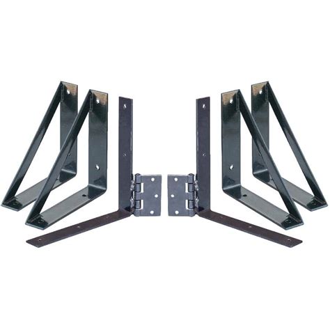 Gatemate 6 Piece Black Heavy Duty Gate Bracket Kit | Home Hardware