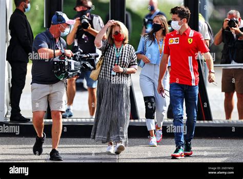 Charles Leclerc (MON) Ferrari with his mother Pascale Leclerc. French ...