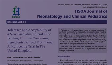 Journal of Neonatology & Clinical Pediatrics, June 2020: Recent article ...