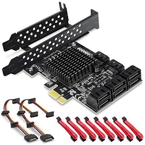 3WF95Q1 SupaHub 8 Ports PCIe SATA Card, PCIe x1 Non Raid Controller ...