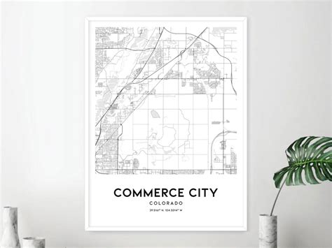 Commerce City Map Print, Commerce City Map Poster Wall Art, Co City Map ...