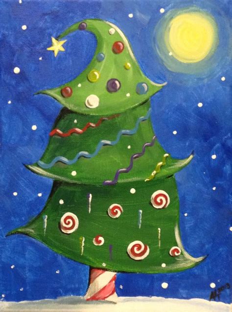 33+ Whimsical Painted Christmas Trees | FhionnMorbheinn