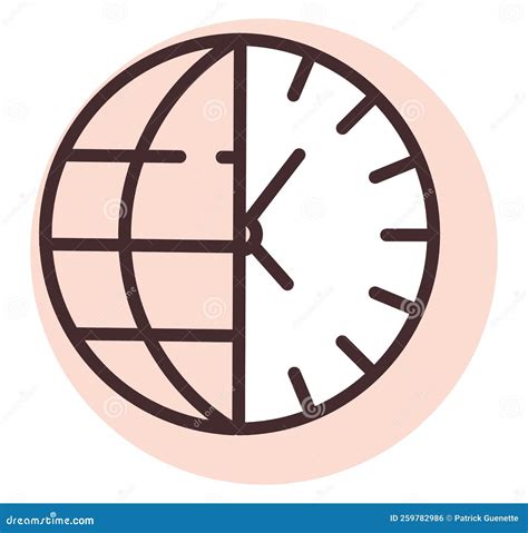 World clock time, icon stock vector. Illustration of world - 259782986