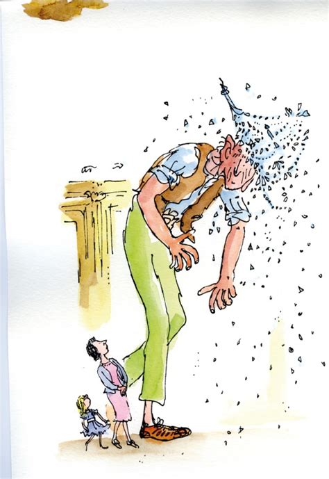 BFG and Sophie at Queen Elizabeth's breakfast party. Roald Dahl “The BFG”, Illustrated by Quent ...