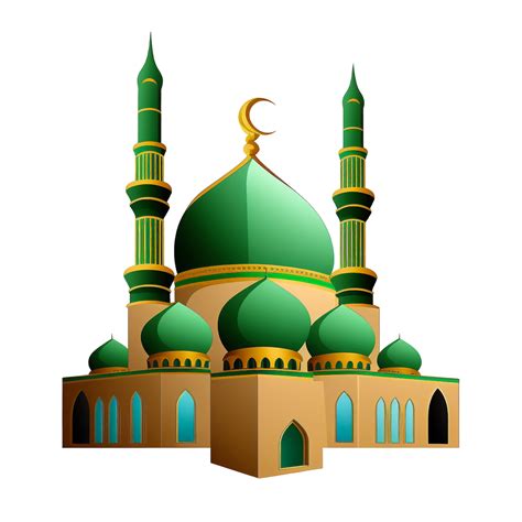 Ramadan Kareem Green Mosque With Transparent Background 21733621 PNG