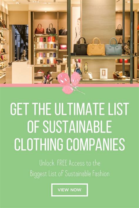 Get the Ultimate List of Sustainable Clothing Companies | Sustainable ...