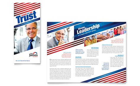 Political Campaign Tri Fold Brochure Template Design