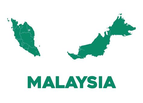 Detailed Malaysia Map 38026189 Vector Art at Vecteezy